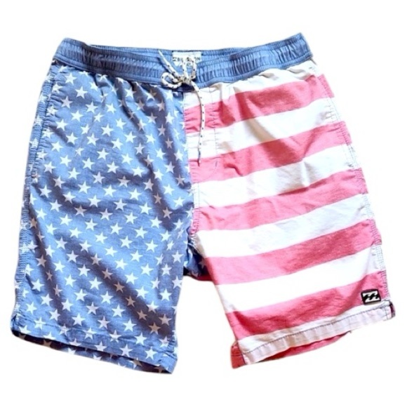 Billabong Men’s American Flag board shorts- Size Small - Picture 3 of 3